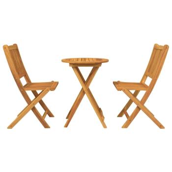 Garten Bistro Set 3 Stk. Braun Massivholz Akazie