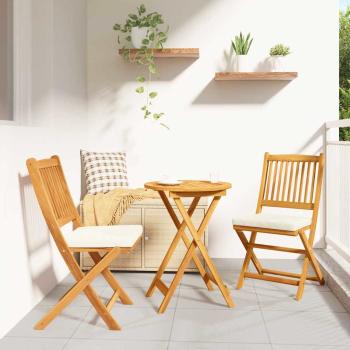 ARDEBO.de - 3-teiliges Garten Bistro Set aus solidem Akazienholz