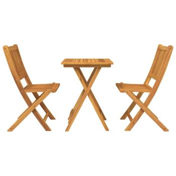 3-teiliges Garten Bistro Set aus solidem Akazienholz