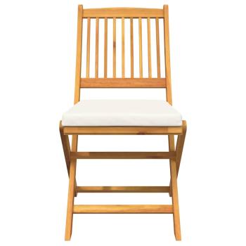 Klappstuhl 2 stk. Braun Massivholz Akazie
