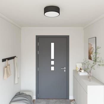 ARDEBO.de - Deckenleuchte Schwarz Ø 30 cm Stoff E27
