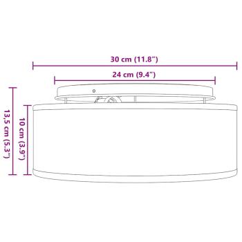 Deckenleuchten Aufbaumontage Weiß Ø 30 cm Stoff E27