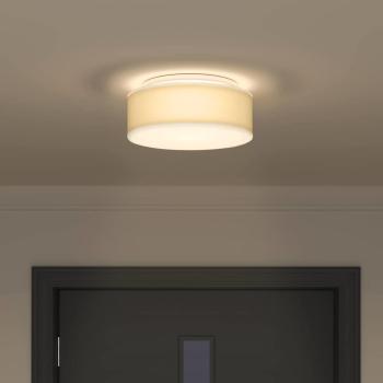 Deckenleuchten Aufbaumontage Weiß Ø 30 cm Stoff E27