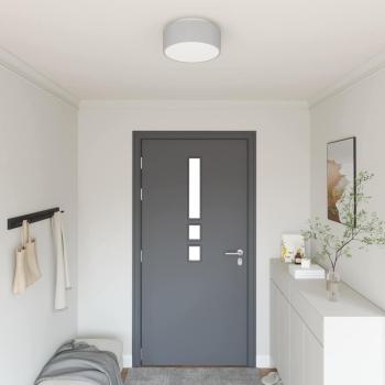 ARDEBO.de - Deckenleuchten Flush Mount Grau Ø 30 cm Stoff E27