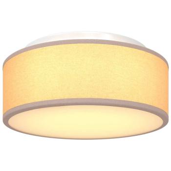 Deckenleuchte Taupe Ø 30 cm Stoff E27