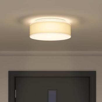 Deckenleuchten Flush Mount Weiß Ø 38 cm Stoff E27