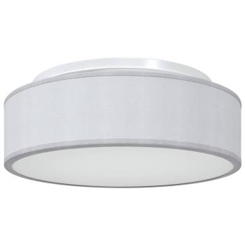 Deckenleuchten, Flush Mount, Grau Ø 38 cm, Stoff E27