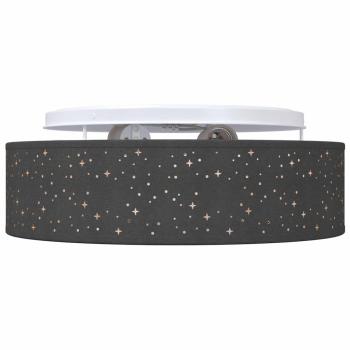 Deckenlampe mit Strahlern Schwarz 38 x 38 x 13,5 cm Stoff