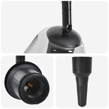 Deckenlampen mit verstellbarem Glasschirm Anthrazit E27