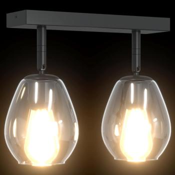 Deckenlampen mit verstellbarem Glasschirm Anthrazit E27