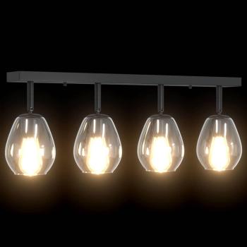 Deckenleuchten mit verstellbarem Glasschirm Anthrazit E27