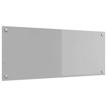 ARDEBO.de - Küchenrückwand Hellgrau 100x40x0,6 cm aus Einscheibensicherheitsglas