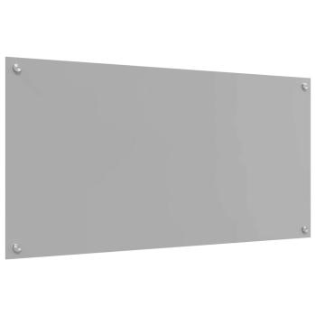 Küchenrückwand in Lichtgrau, 100x50x0,6 cm aus gehärtetem Glas