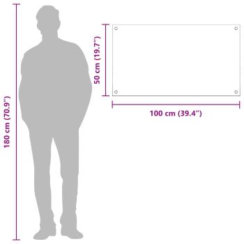 Küchenrückwand Dunkelgrau 100x50x0,6 cm Sicherheitsglas
