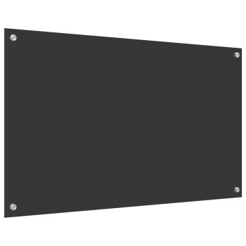 Küchenrückwand Dunkelgrau 100 x 60 cm Gehärtetes Glas