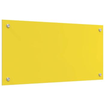 Küchenrückwand Gelb 80x40x0,6 cm aus Sicherheitsglas