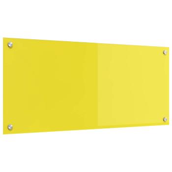 ARDEBO.de - Küchenrückwand Gelb Einscheibensicherheitsglas 90 x 40 x 0.6 cm