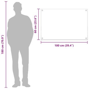 Küchenrückwand Gelb 100x60x0,6 cm aus Sicherheitsglas