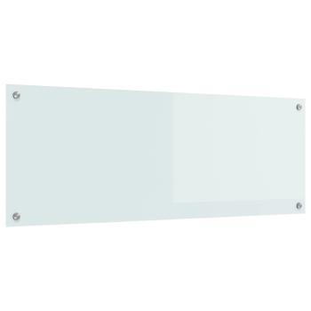 ARDEBO.de - Küchenrückwand in Weiß 110x40x0,6 cm aus Sicherheitsglas