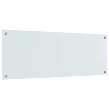 Küchenrückwand in Weiß 110x40x0,6 cm aus Sicherheitsglas