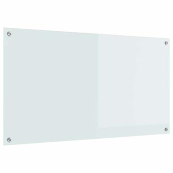 Küchenrückwand Weiß 110x60x0,6 cm aus Sicherheitsglas
