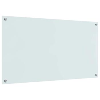 Küchenrückwand Weiß 110x60x0,6 cm aus Sicherheitsglas