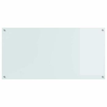 Küchenrückwand Weiß 120x60x0,6 cm aus gehärtetem Glas