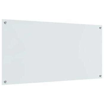 Küchenrückwand Weiß 120x60x0,6 cm aus gehärtetem Glas