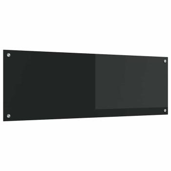 Küchenrückwand Schwarz 120x40x0,6 cm aus Sicherheitsglas