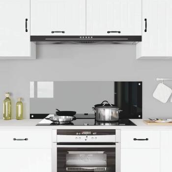 Küchenrückwand Schwarz 120x40x0,6 cm aus Sicherheitsglas