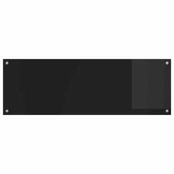 Küchenrückwand Schwarz 120x40x0,6 cm aus Sicherheitsglas