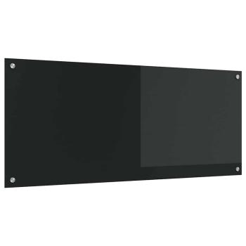 Küchenrückwand Schwarz 120x50x0.6 cm Sicherheitsglas