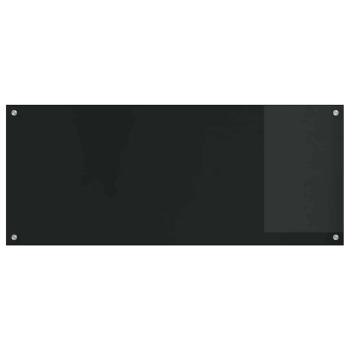 Küchenrückwand Schwarz 120x50x0.6 cm Sicherheitsglas