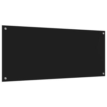 Küchenrückwand Schwarz 120x50x0.6 cm Sicherheitsglas