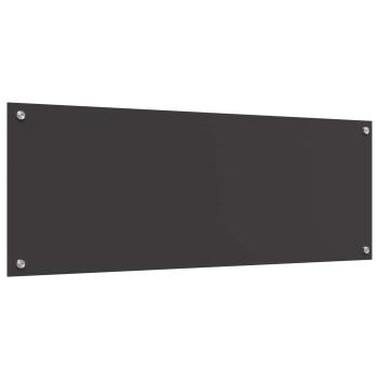 Küchenrückwand Dunkelgrau 110x40x0,6 cm aus Temperglas