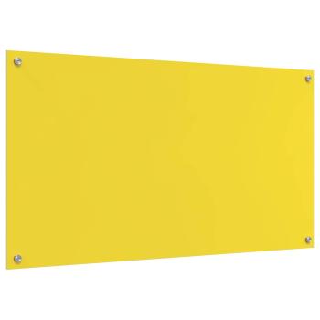 Küchenrückwand Gelb 110x60x0,6 cm aus gehärtetem Glas