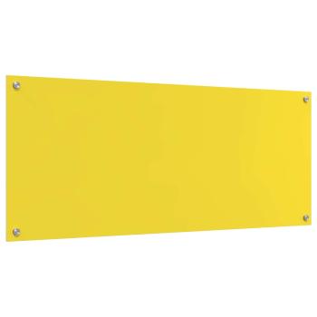 Küchenrückwand Gelb 120x50x0,6 cm aus gehärtetem Glas