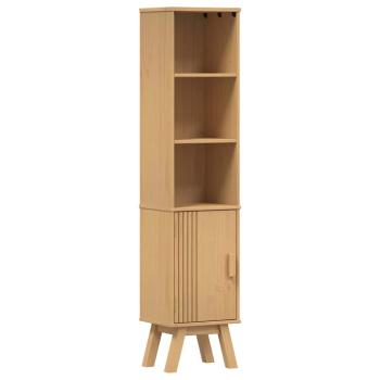 Badezimmer-Schrank Braun 35x30x159 cm Massivholz Kiefer