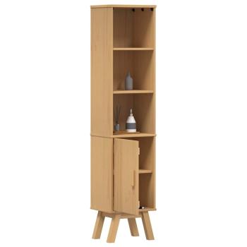 Badezimmer-Schrank Braun 35x30x159 cm Massivholz Kiefer