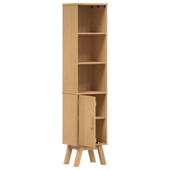 Badezimmer-Schrank Braun 35x30x159 cm Massivholz Kiefer