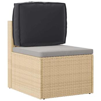 Außenkissen Schwarz Polyester Mittel Stuhlkissen Rechteckig