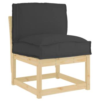 Außenkissen Schwarz Polyester Mittel Stuhlkissen Rechteckig