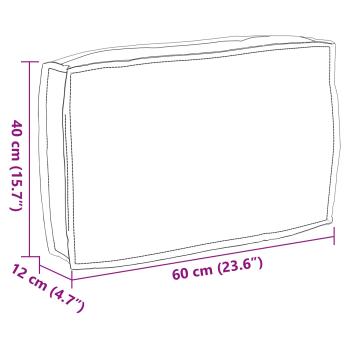 ARDEBO.de - Outdoor Kissen Creme Polyester 60 x 40 x 12 cm Abnehmbare Bezüge