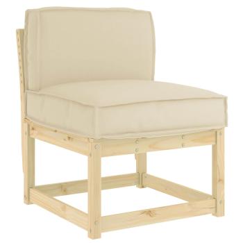 ARDEBO.de - Außensitzkissen Beige Baumwolle Mittel Abnehmbare Bezüge
