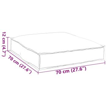 Palettenkissen für Sitz Taupe 70x70x12 cm Oxford-Stoff