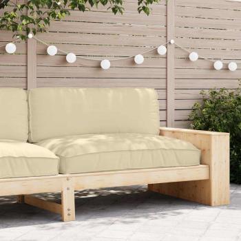 Outdoor Kissen Beige Baumwolle 120 x 12 x 80 cm Abnehmbare Bezüge