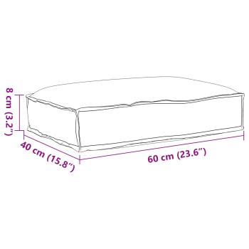 Palettkissen Schwarz Polyester 60 x 40 x 8 cm Wasserabweisend