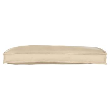 Outdoor Kissen Beige Baumwolle 100 x 40 x 8 cm Couchkissen