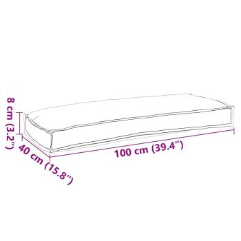 Outdoor Kissen Beige Baumwolle 100 x 40 x 8 cm Couchkissen