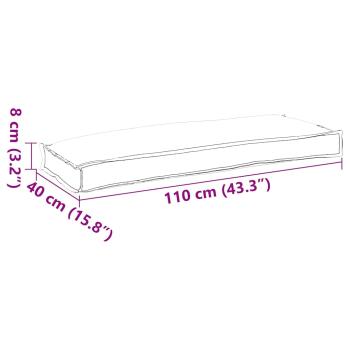 Außenkissen Royalblau Polyester 110 x 40 x 8 cm Stuhlkissen